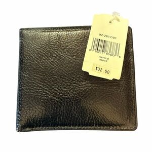 Black Leather Bifold Wallet